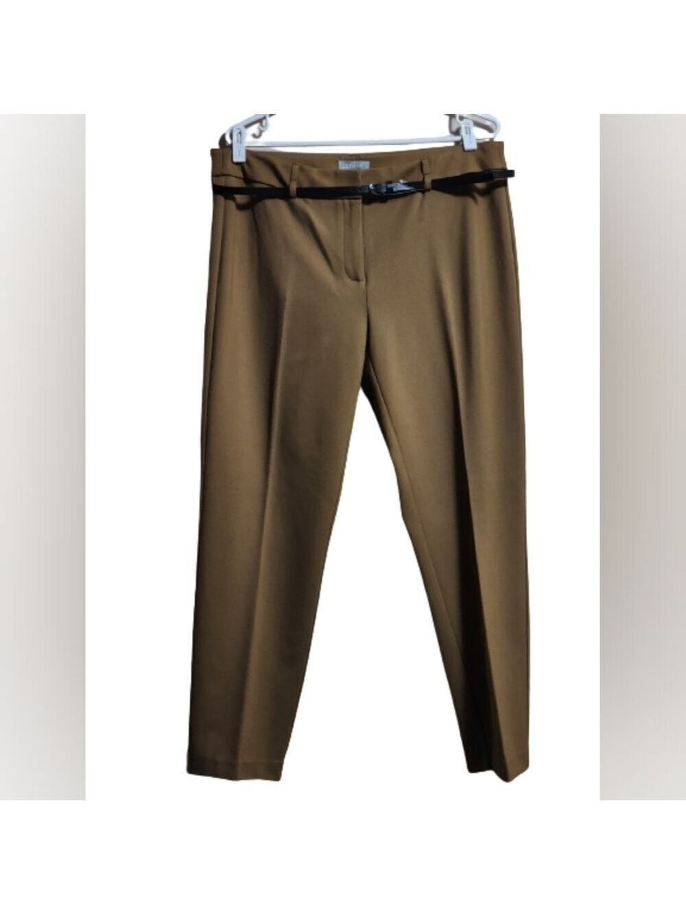 Kenar tailored dress trousers with black belt color kaki